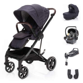 ZOPA Set kočárek Quest+ korba+ adaptéry+ autosedačka+ báze, Midnight Navy/Black